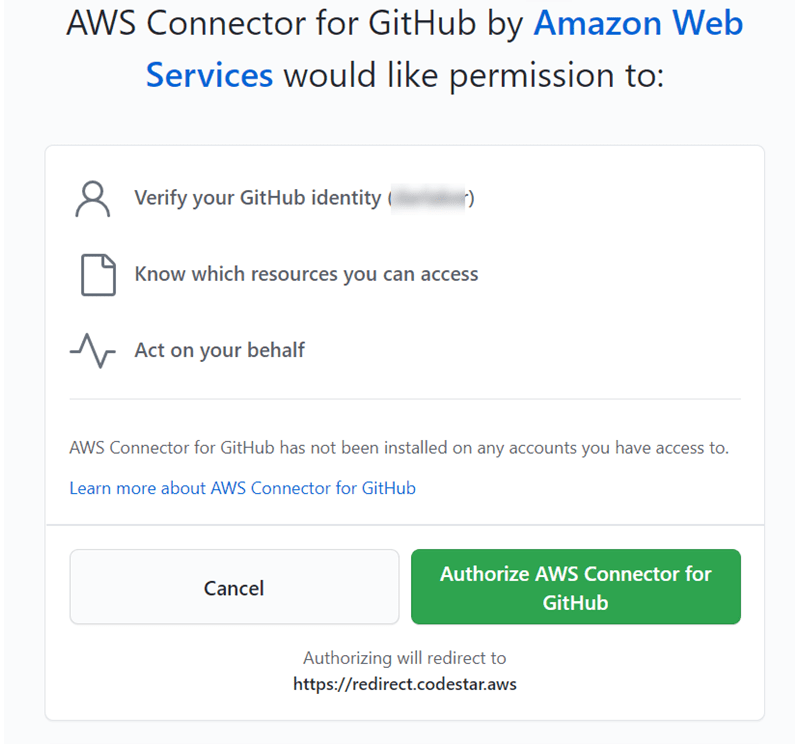 Redshift GitHub - Authorize access